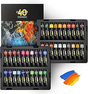 Magicfly Oil Paint Set, 40pcs (18ml/0.6oz), Rich Pigments, Vibrant, Non-Toxic for Artists, Hobbyists & Kids