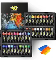 Tinta a óleo, 40 peças (18 ml/17.0 g) com caixa de armazenamento, pigmentos ricos, tintas vibrantes, não tóxicas para artistas profissionais, pintores de hobby e crianças, ideal para pintura em tela