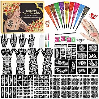 14 Sangeet Decoration Ideas Filled With Music Dance And Color 112 255 Pcs Temporary Tattoo Kit with 9 Colors Tattoo Cones,18 Sheet Tempora...