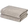 Amazon Basics - 2 Piece Quick-Dry Oversize Bath Towel, 100% Cotton, Platinum, 54" x 30"
