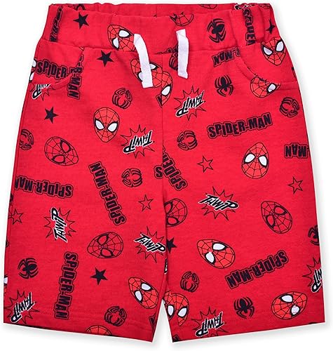Miniatura 2 de Marvel Paquete de 2 pantalones cortos de Spider-Man de los Vengadores para niños pequeños y niños pequeños