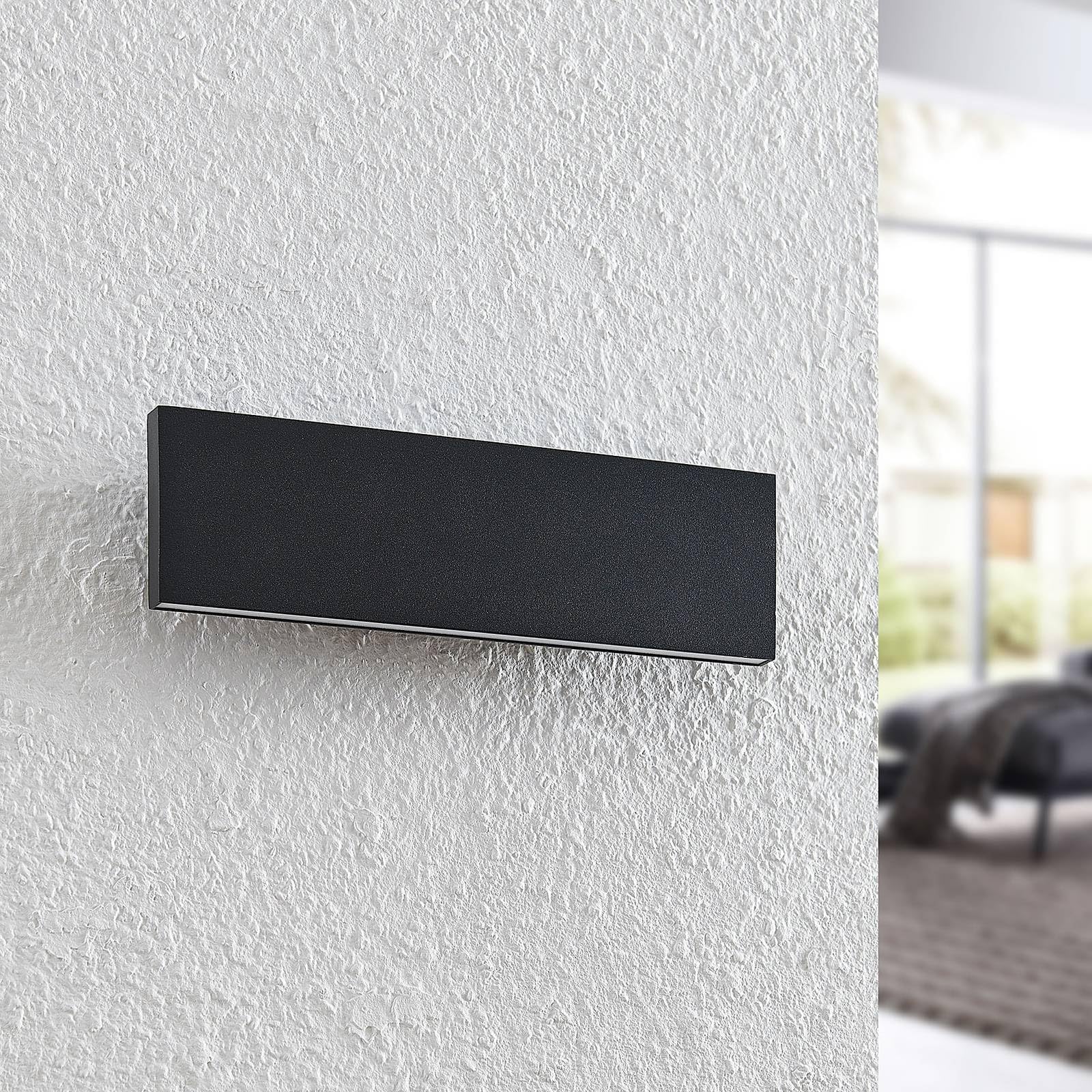 Lindby LED Wandleuchte, Wandlampe Innen Ignazia (Modern) in Schwarz aus Metall (2 flammig) - Wandstrahler Wandbeleuchtung Schlafzimmer/Wohnzimmer Wohnzimmerleuchte