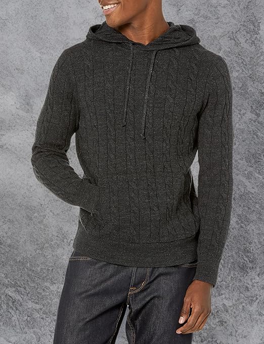 ◆Brooks Brothers◆ Cotton Cable Hooded Sweater Navy BBWWMM5 Brooks Brothers Men's Cotton Cable Knit Hoodie Sweater