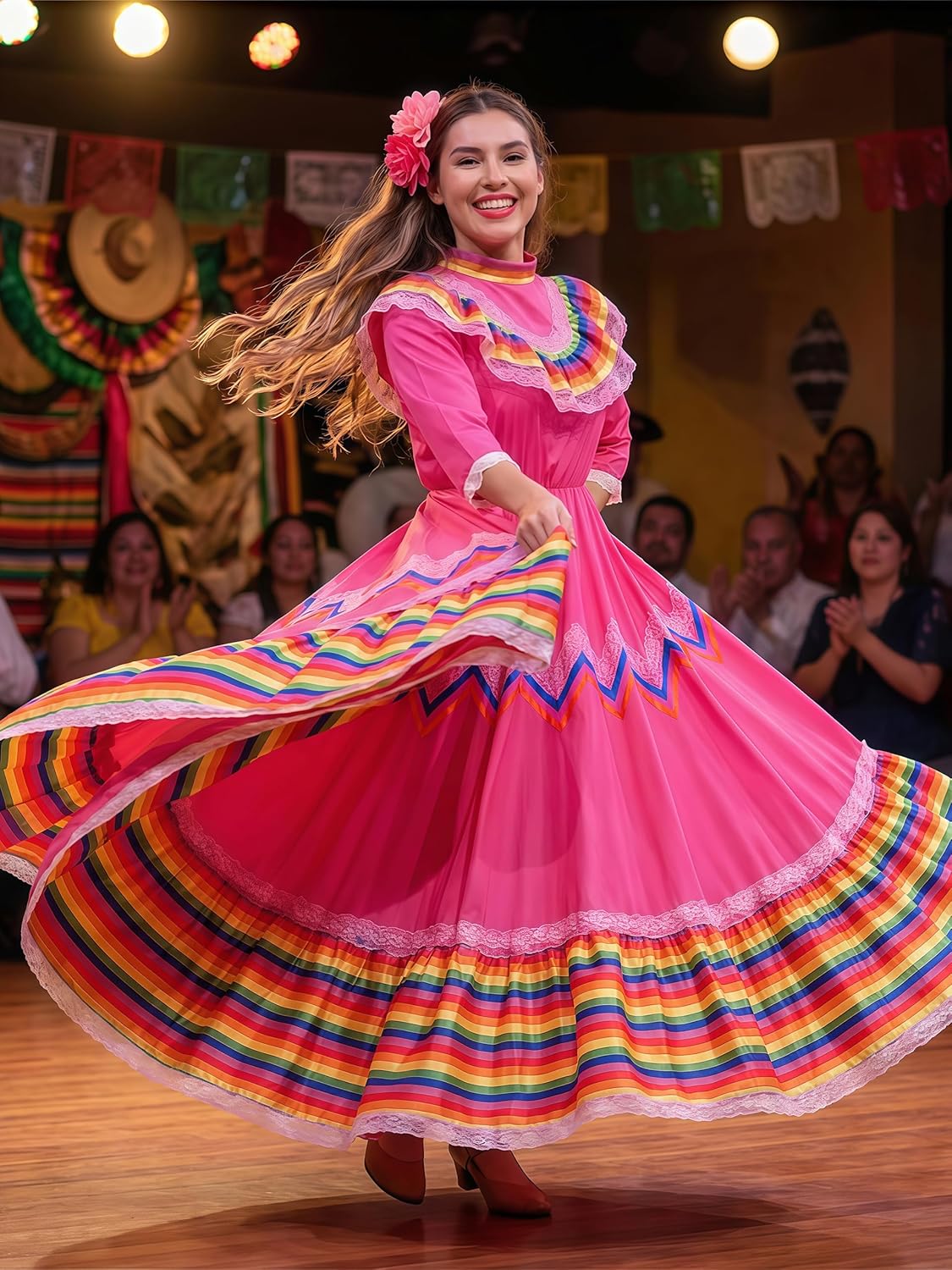 Cinco De Mayo Dress - Women's Mexican Fiesta Costume - Traditional Folklorico Dress for Women - Image 2