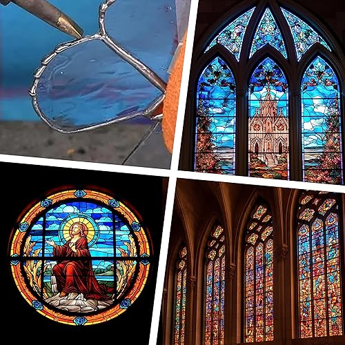 Miniatura 6 de Alambre de soldadura Sn60Pb40 para lámina de cobre de vitrales, lámparas Tiffany y restauración de vidrio de iglesia, 0.118 in de diámetro sin flujo