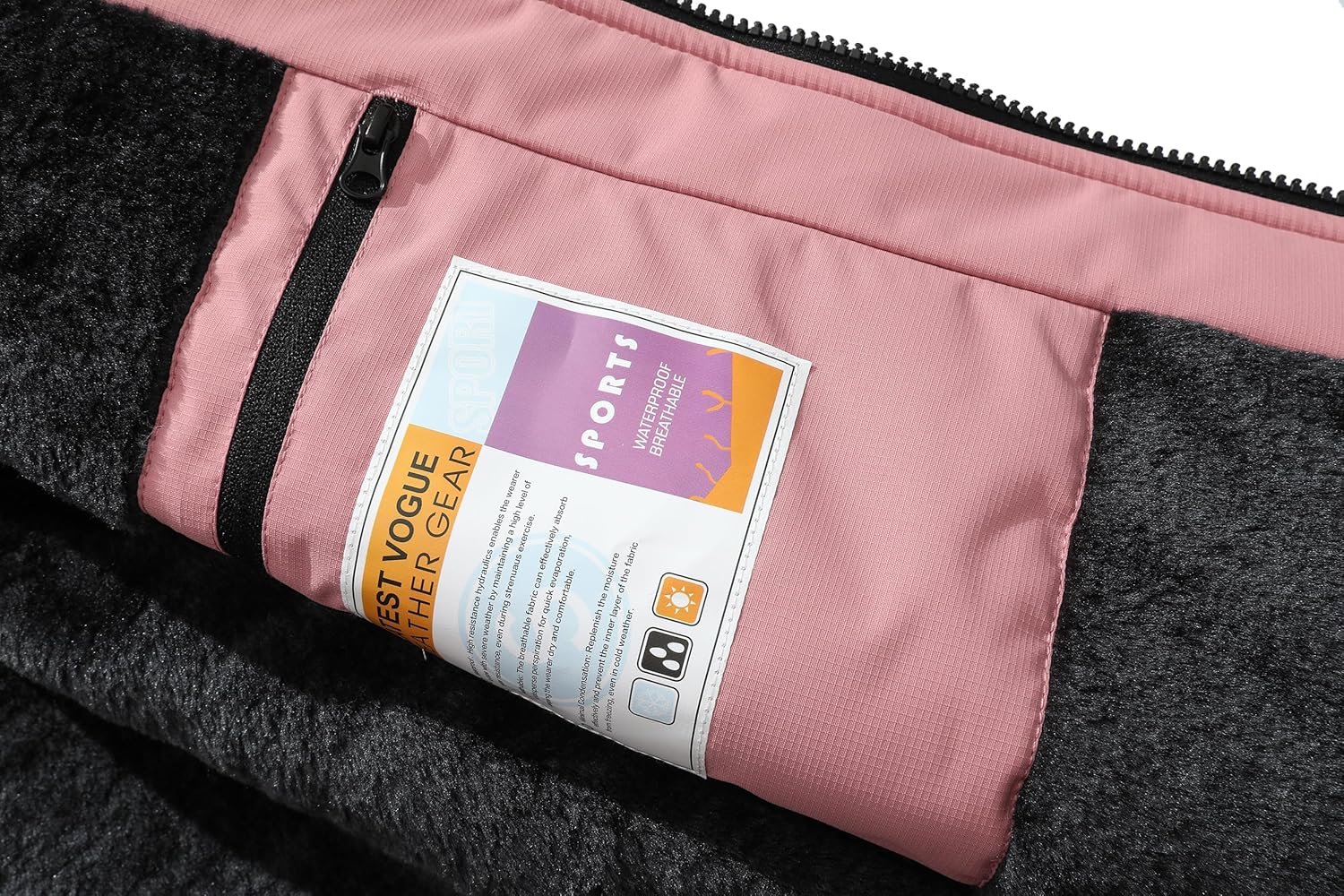 DDQLADY Women's Ski Coat Waterproof Cold-Season Jacket Snowboarding Raincoat Hooded Windproof Outerwear - Image 6