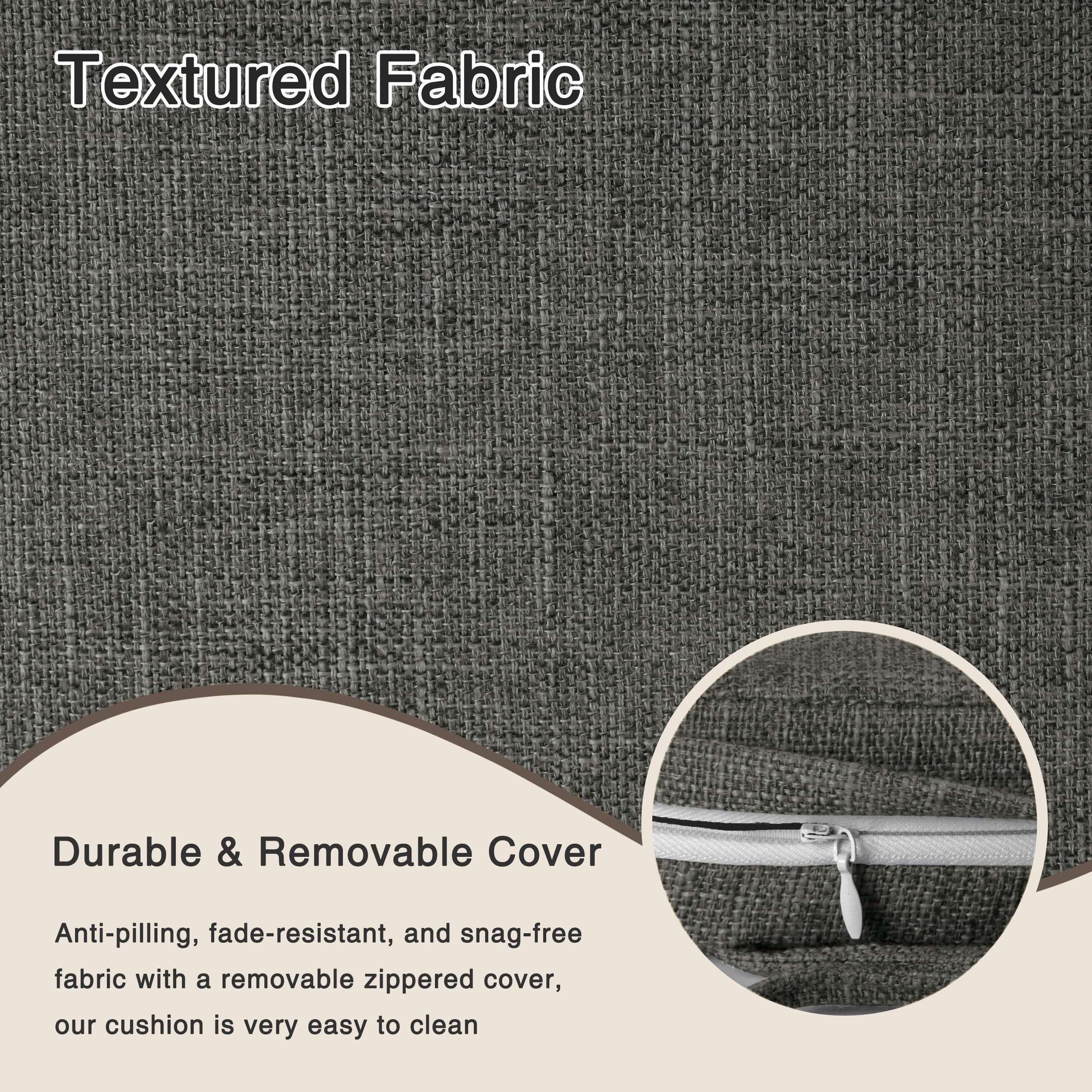 OVOV Juego de 4 cojines para sillas de 14x14 para sillas de comedor de metal con textura gruesa y antideslizantes para sillas de comedor con lazos y funda extraíble (35.5x35.5x5cm/14x14x2pulgadas