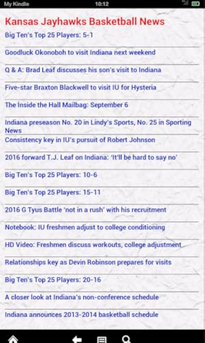 Kansas Basketball News (Kindle Tablet Edition)