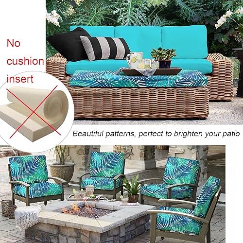 Miniatura 6 de NettyPro Funda de cojín para columpio de banco de patio, resistente al agua, protección UV, muebles de exterior, funda de cojín con cremallera, solo