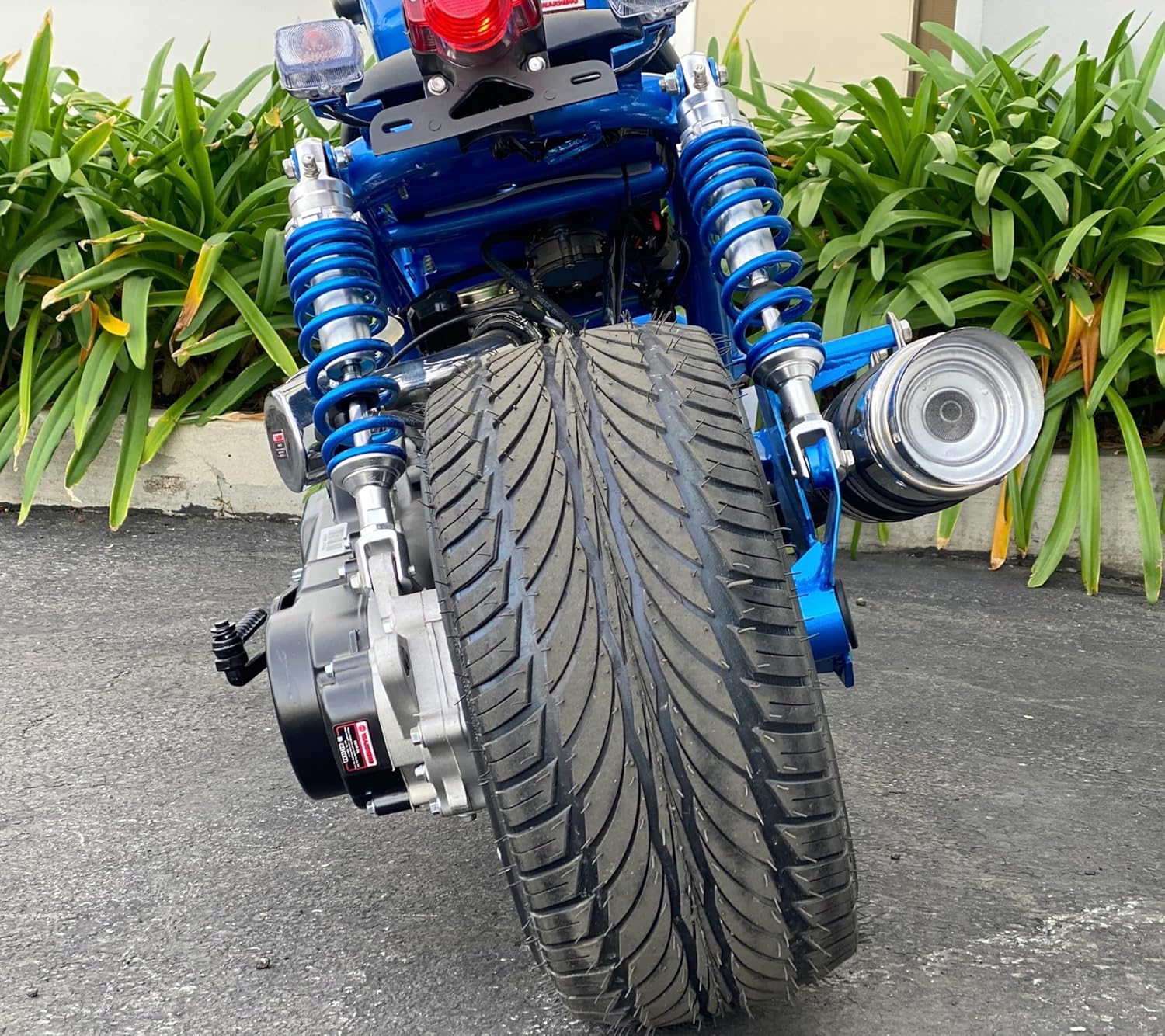 Reckless 150cc | Stretched Scooter | Generation 1, Automatic Transmission, PMZ150-19, Wide 205/30-12 Rear Tire, Retro Speedometer, Gas Gauge, Street Legal Moped for Adults, Powerful GY6 Engine