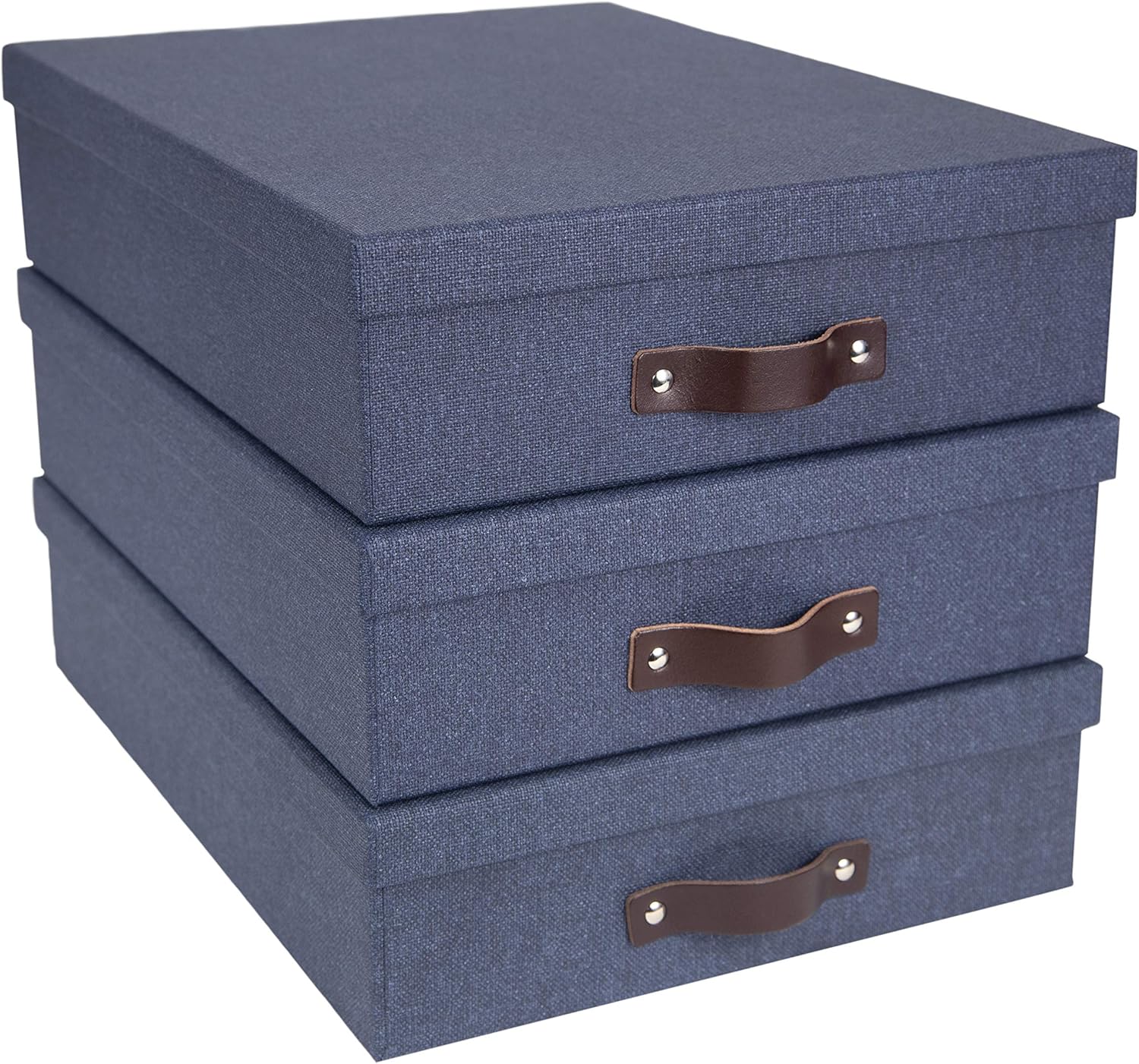 Bigso Oskar Canvas Fiberboard Document Letter Box File