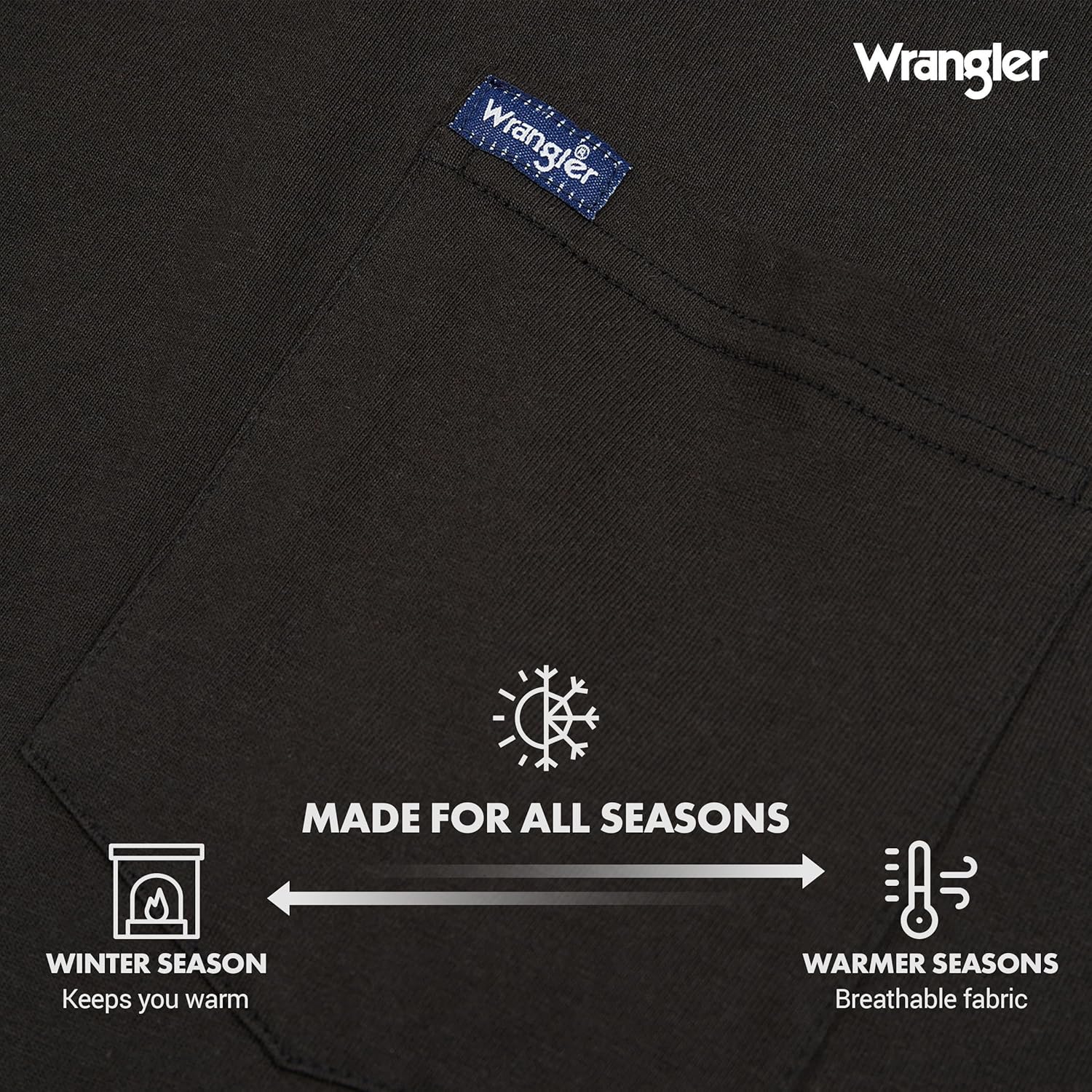 Wrangler Big and Tall Heavyweight Long Sleeve Pocket T-Shirt for Men - Image 5