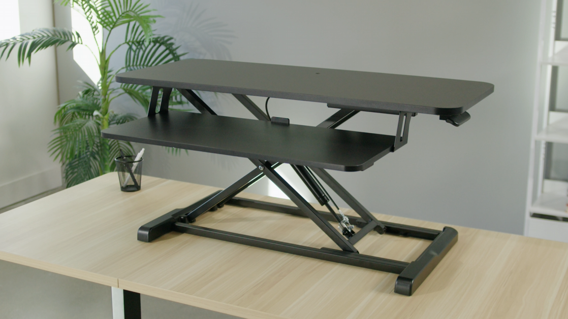 Amazon.com: TechOrbits Black 36 in Standing Desk Converter, OF-S06