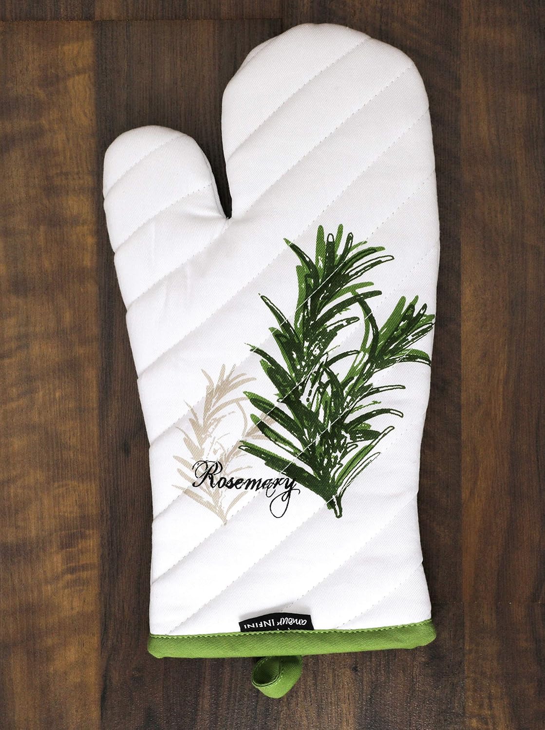 AMOUR INFINI Pot Holders, Oven Mitt and Kitchen Towel Heat Resistant 5-Piece Cotton Kitchen Set Perfect for Cooking, Baking, and Grilling Gift Set (Herb Garden) - Image 5