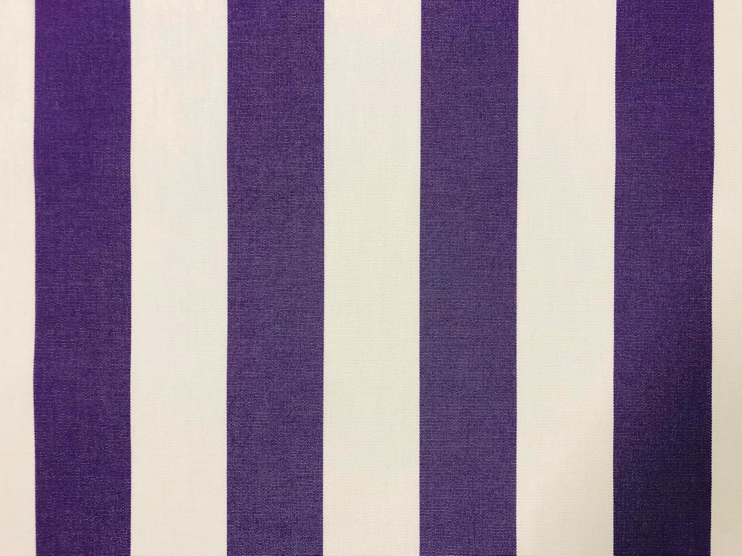 Striped Waterproof Outdoor Fabric – Acrylic Dralon Teflon-Coated Upholstery Material for Garden Furniture Patio Cushions Gazebos Beach Chairs – 160cm Wide – Sold by The Metre - Purple & White