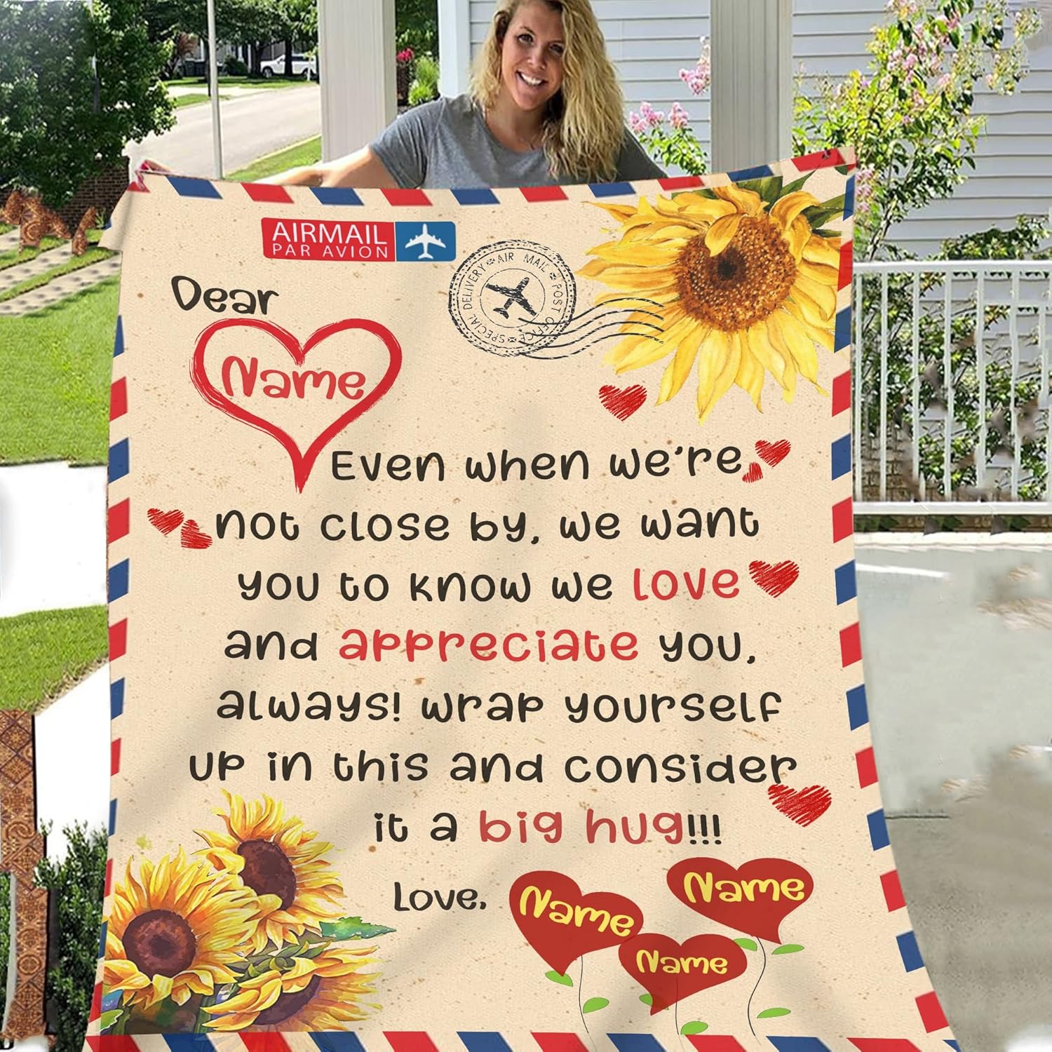 Custom Throw Blanket with Name, Personalized Name Blanket for Your Family, Best Gift for Daughter, Mom, Dad, Grandma. Great Gift for Birthday, Christmas, Graduation, Wedding, GiftMother Day