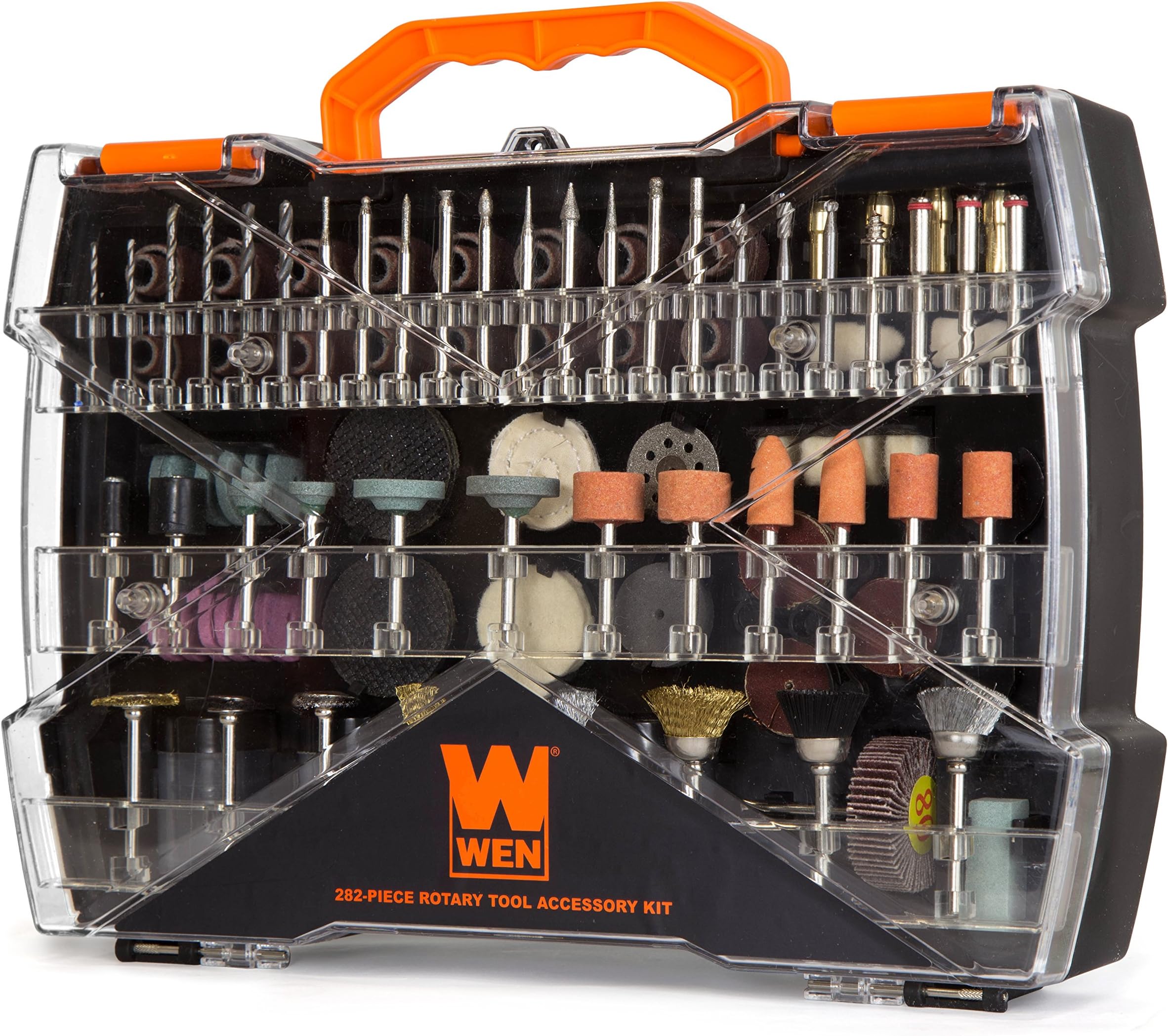 Wen 230282A 282-Piece Rotary Tool Accessory Kit With Carrying Case