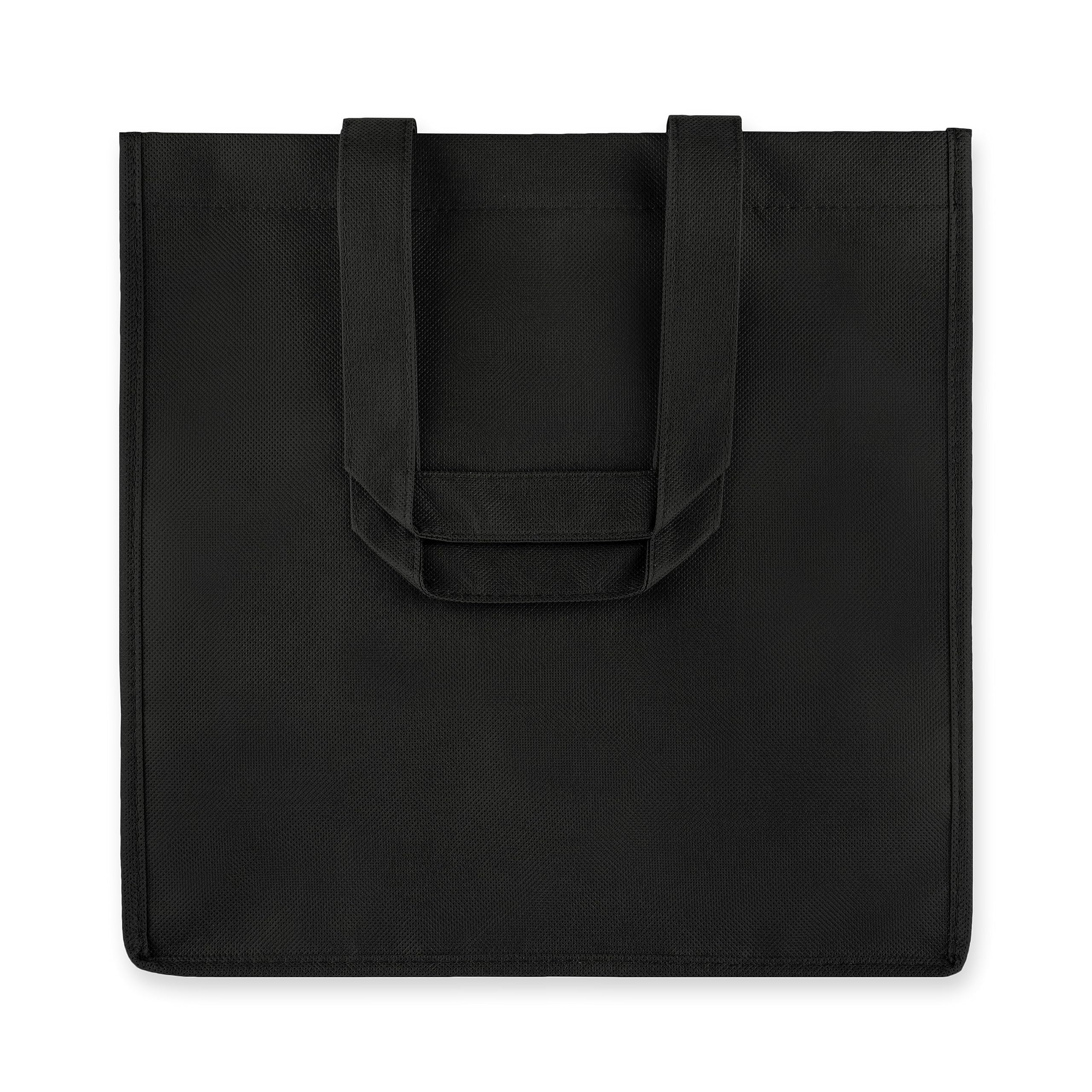 True Wine Tote Bag, 6 Bottle Wine Carrier, Wine Carrier Tote Bag with Dividers, Reusable Wine Bags, Wine Bottle Carrier Tote, Black, Set of 1