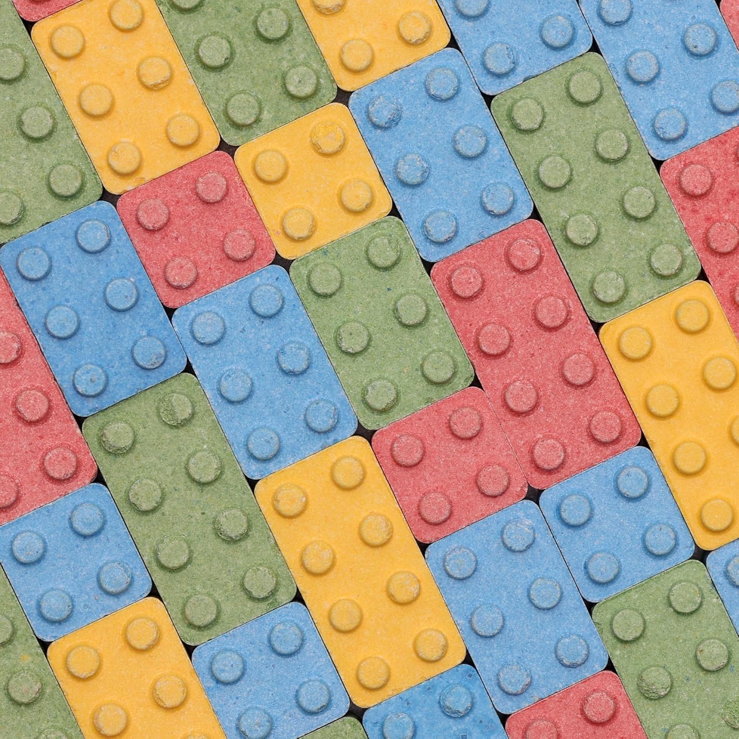 Candy Blocks - Build, Play, and Snack - 100% Edible, Assorted Flavors - Fun Brick-Shaped Hard Candies for Kids - Perfect Party Treats & Decorations - 1.7lb Bulk Pack