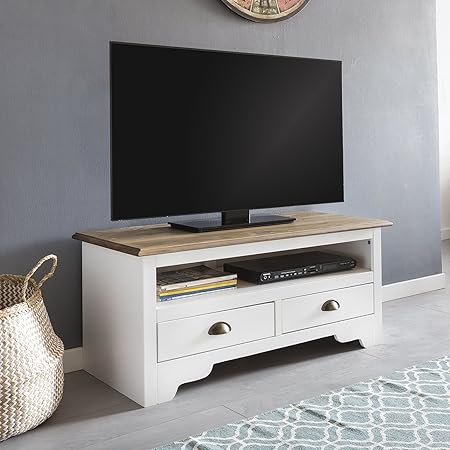 FineBuy Design HiFi Lowboard TROGIR Kiefer Massivholz Kommode 100 x 45