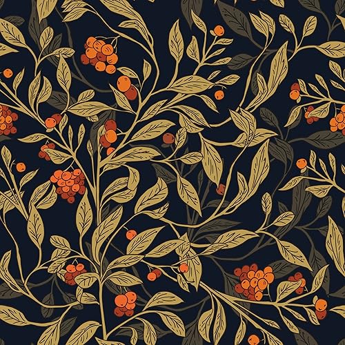 Extra Long Dark Floral Peel and Stick Wallpaper - 17.5In