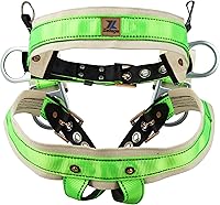 Vista 2 de 15-507 Sillines Arborist de algodón, sillín de posicionamiento de trabajo pesado con 4 anillos en D (S)