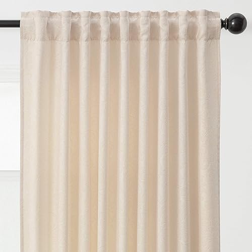 Miniatura 5 de Chanasya Cortinas opacas de alta calidad con 2 paneles en relieve, pestaña trasera 3 en 1, bolsillo para barra, pestaña en anillo, para ventanas,