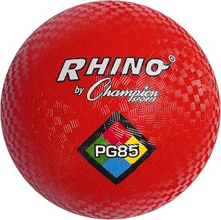 Champion Sports 8.5 Inch Red Playground Ball - Durable Nylon-Wound for Kickball, Dodgeball & Indoor/Outdoor Kids Play