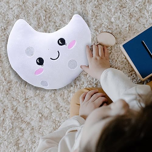 Miniatura 4 de KINREX Peluche de luna gris - Juguete de estrella de peluche para niños - Medidas 6.5" - 16.5 cm.