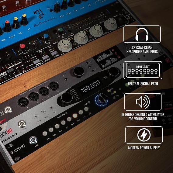 Satori Gen 2 High-End Monitoring Controller & R4S Remote | Mastering-Grade Audio Controller | Studio Controller w/Analog Summing, Talkback & 4 Headphone Amps Studio Monitors