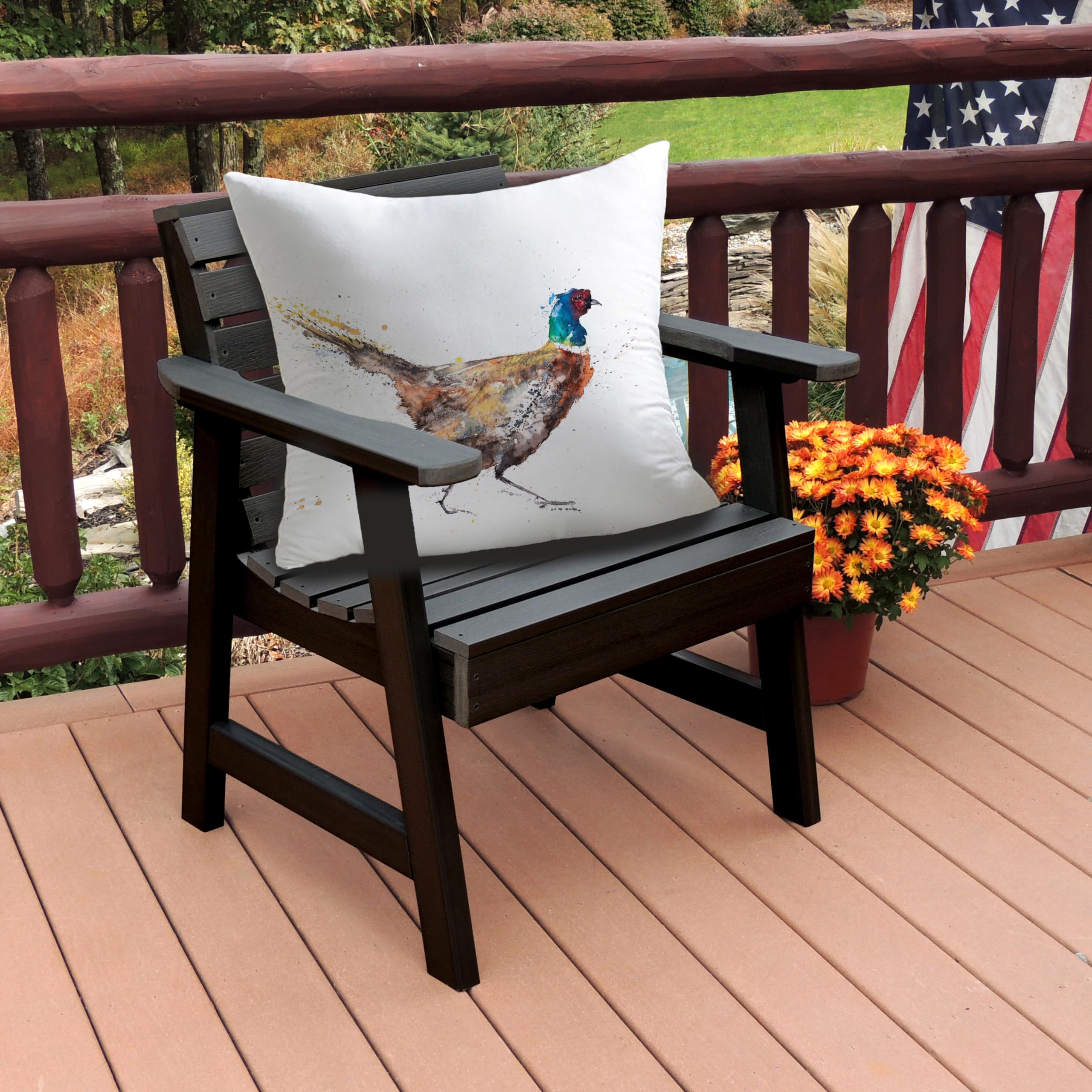 KUNQIAN Pheasant Cushion Cover Decorations Gift Pillow Cover Wildlife Animal Ornaments Throw Pillow Case Decor Home Livingroom Couch Sofa 18"x18"(45x45cm) - Image 2