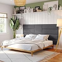 Vista 157 de Jaxx Panelist - Cabecero acolchado moderno, juego de 4 paneles para montar en la pared (cada uno de 11.25 x 38 pulgadas), tamaño King