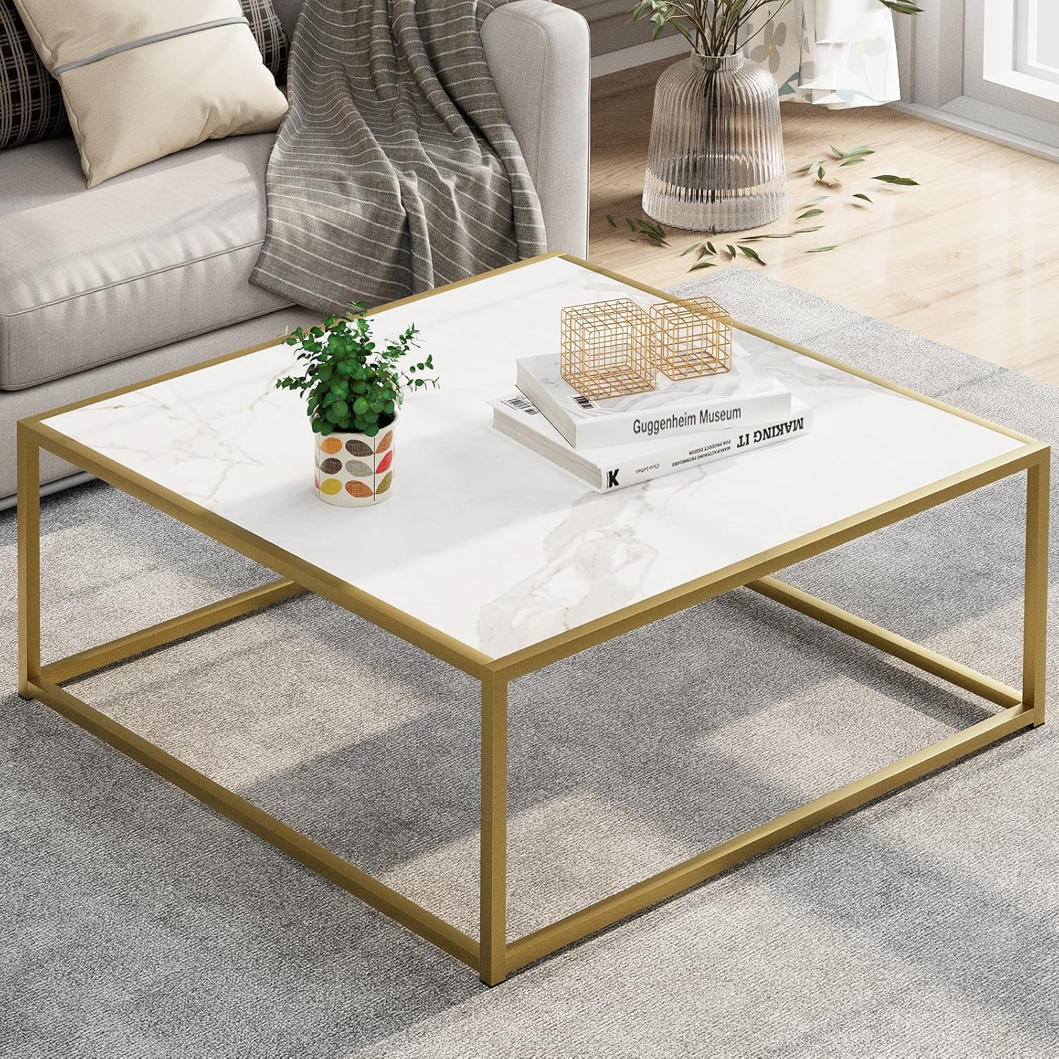 Square Coffee Tables for Living Room,Small Center Table for