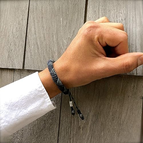 Miniatura 91 de Rumi Sumaq Nautical Rope Bracelet for Men, Women & Kids - Waterproof Hand-Knotted Adjustable Pull Tie - Martha’s Vineyard Island Map, Sailor Rope &
