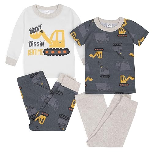Gerber Baby Boys' Toddler Snug Fit 4-Piece Pajama Set
