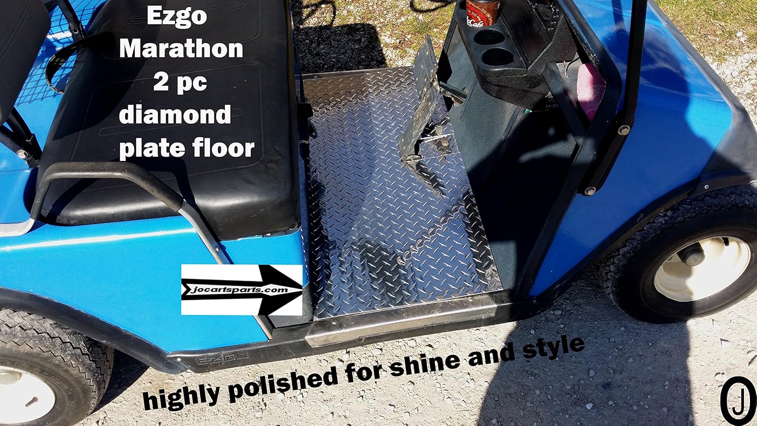 J & O Carts Parts Fits Ezgo Marathon Golf Cart Diamond Plate 2 Pc Floor