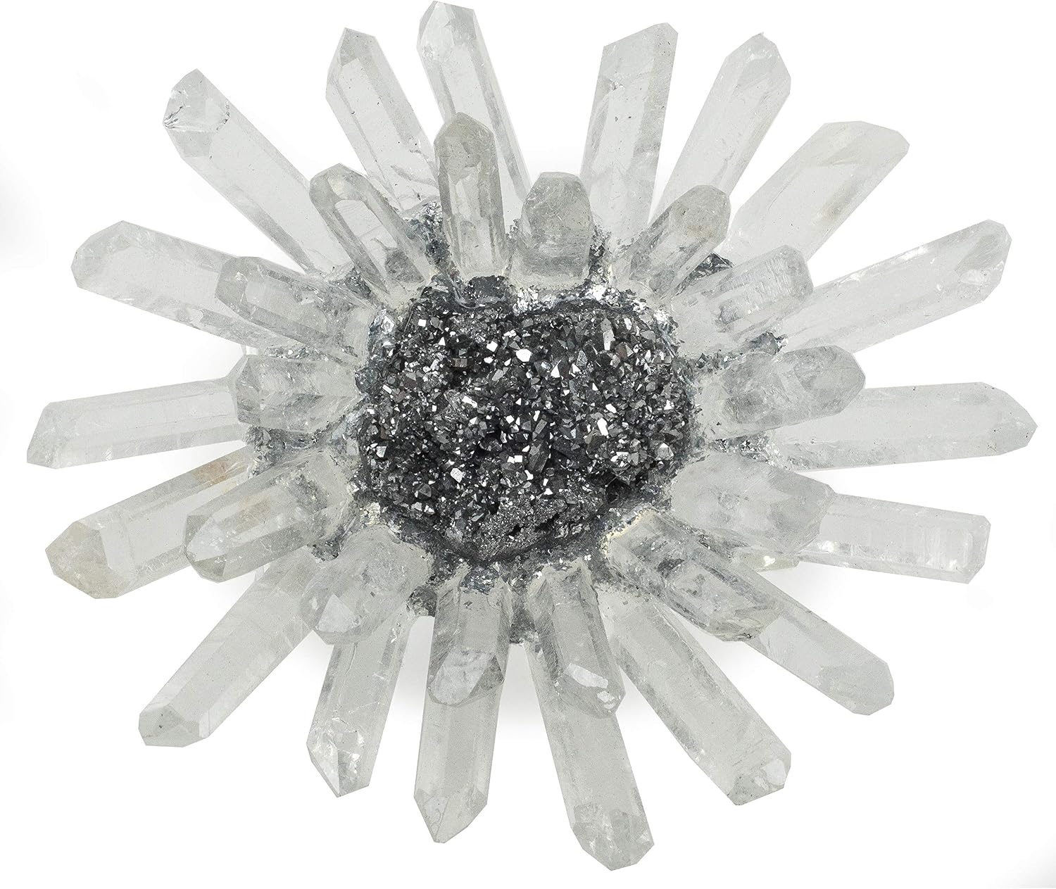 Up To 40% OFF KALIFANO Premium Napkin Ring Set - Luxury Quartz and Silver Flower Napkin Holder Set - Centerpiece Decoration for Weddings, Family Gatherings, and All Other Special Occasions (Pack of 4)