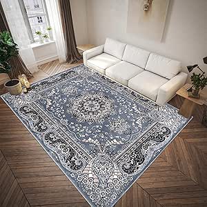 renoazul® Soft Grey Rugs For Living Room Extra Large 280 x 380 cm ...