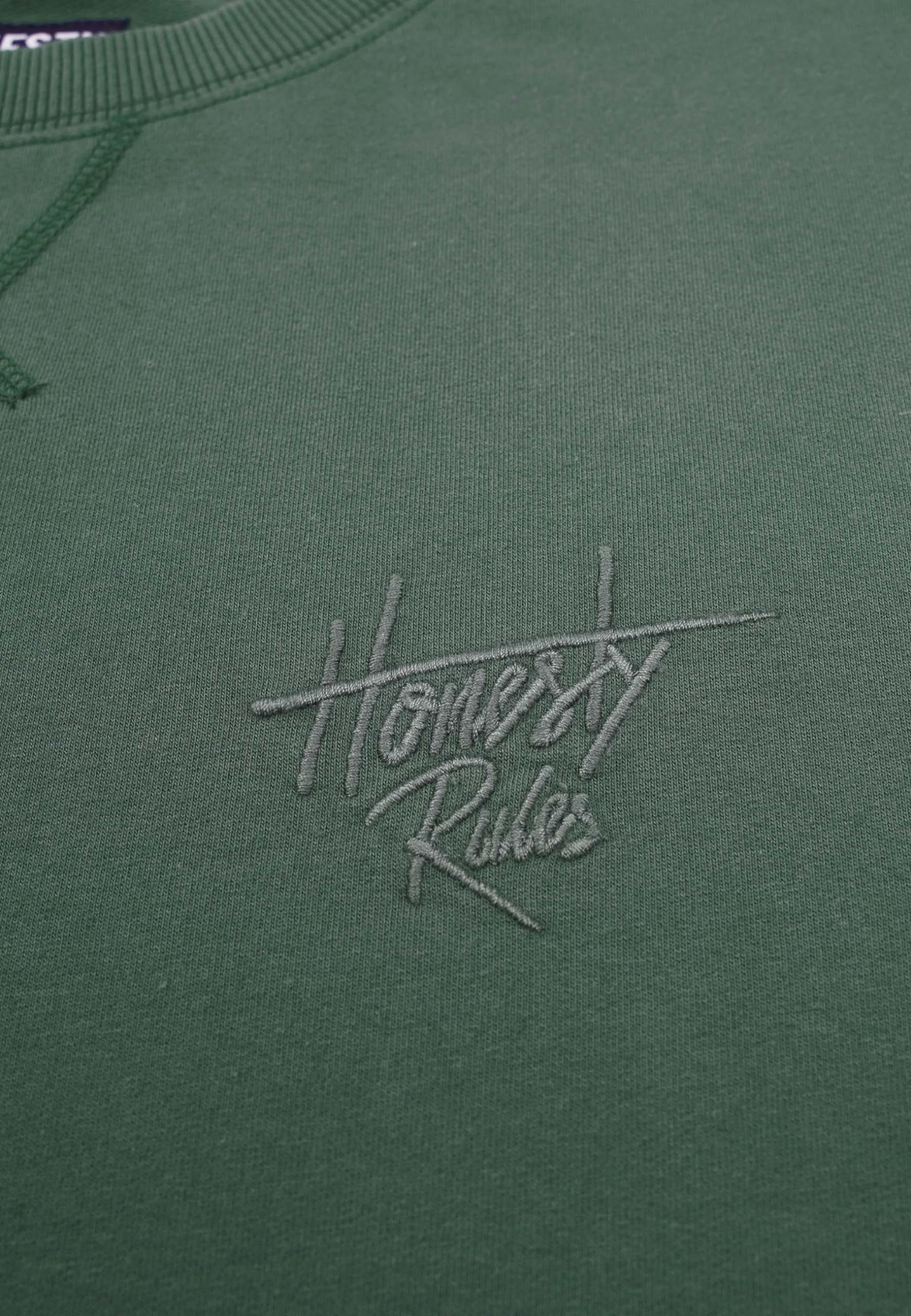 Honesty Rules Langarmshirt Herren, French Terry Signatur, bequemes Crew Neck Sweatshirt Loose Fit für Männer, Longsleeve aus 100% Bio-Baumwolle mit Rundhalsausschnitt
