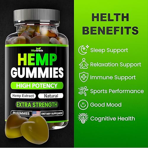 Miniatura 4 de Gomitas de cáñamo extra fuertes para dormir y calmar el estado de ánimo gomita para aliviar con extracto de aceite de cáñamo puro Ashwagandha