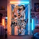 Argentina Football Flag with Messi GOAT Artwork gallery image