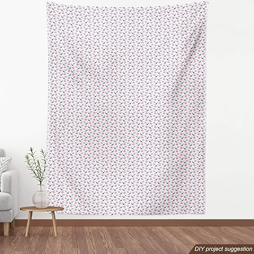 Miniatura 745 de Ambesonne The Yard - Tela de hibisco de flores tropicales en tonos de la vida real, tela decorativa para tapicería, cestas de almacenamiento