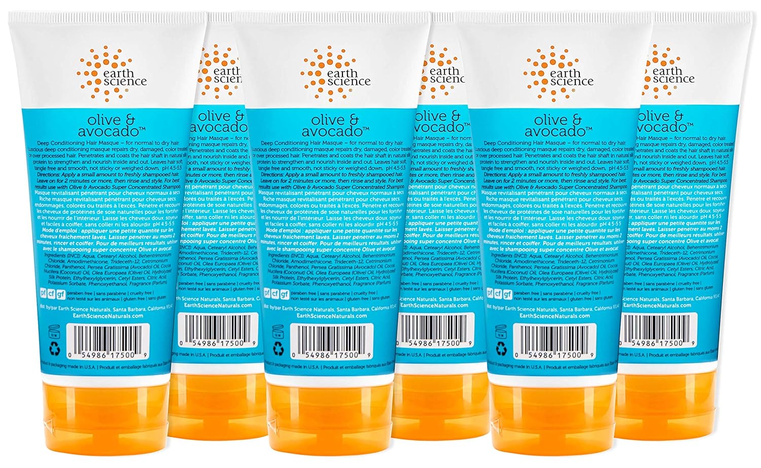 EARTH SCIENCE - Olive & Avocado Deep Conditioning Hair Masque: For Normal to Dry Hair (6 pk, 6 oz.) - Image 2