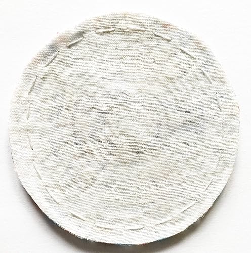 Miniatura 2 de Cuentas de semillas con cuentas rosetón medallón parche apliques 2.5 pulgadas redondo (águila azul)