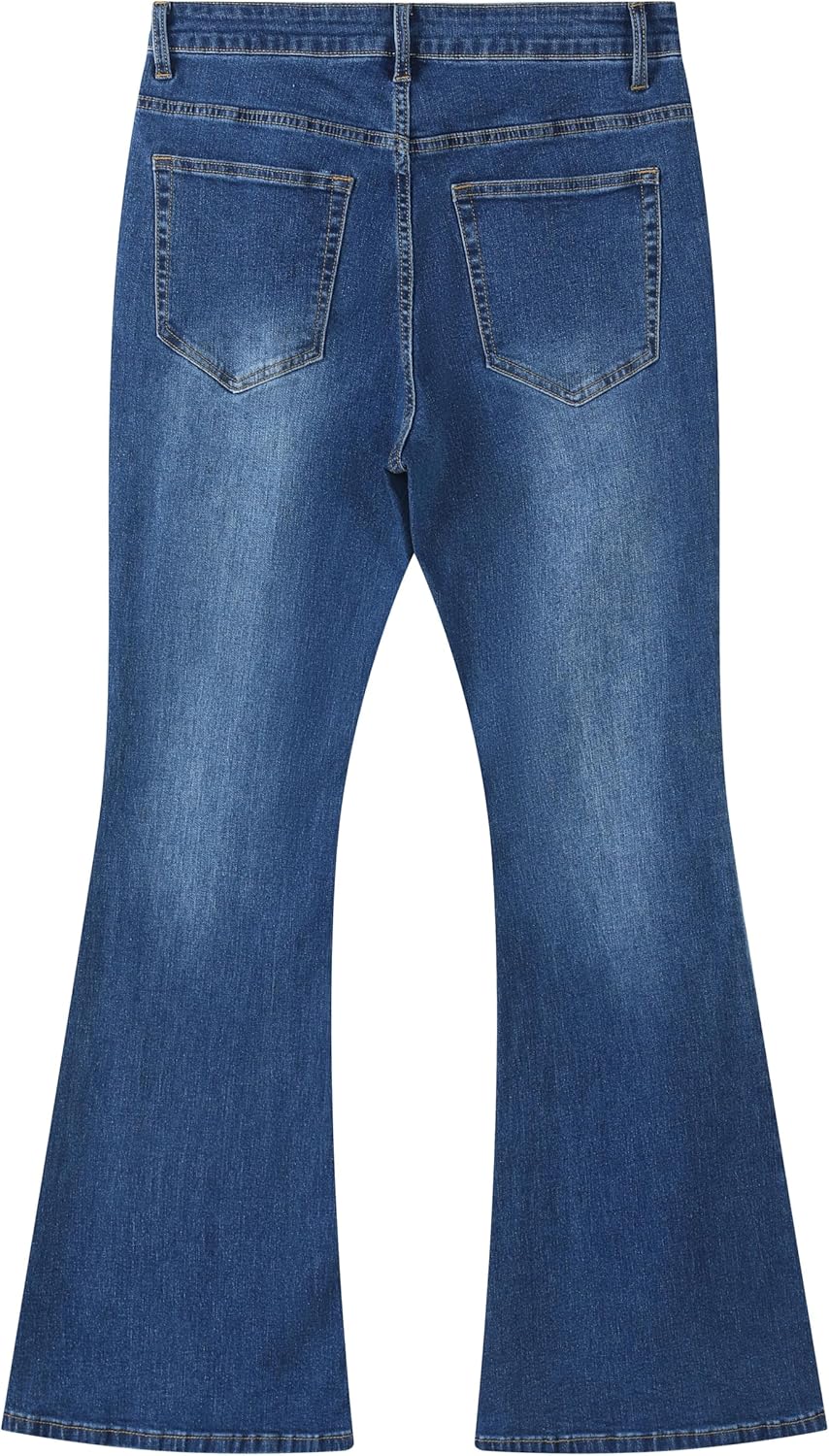 Men's Stretch Slim Fit Bell Bottom Denim Disco Pants Flared Jeans-31 Inseam - Image 5