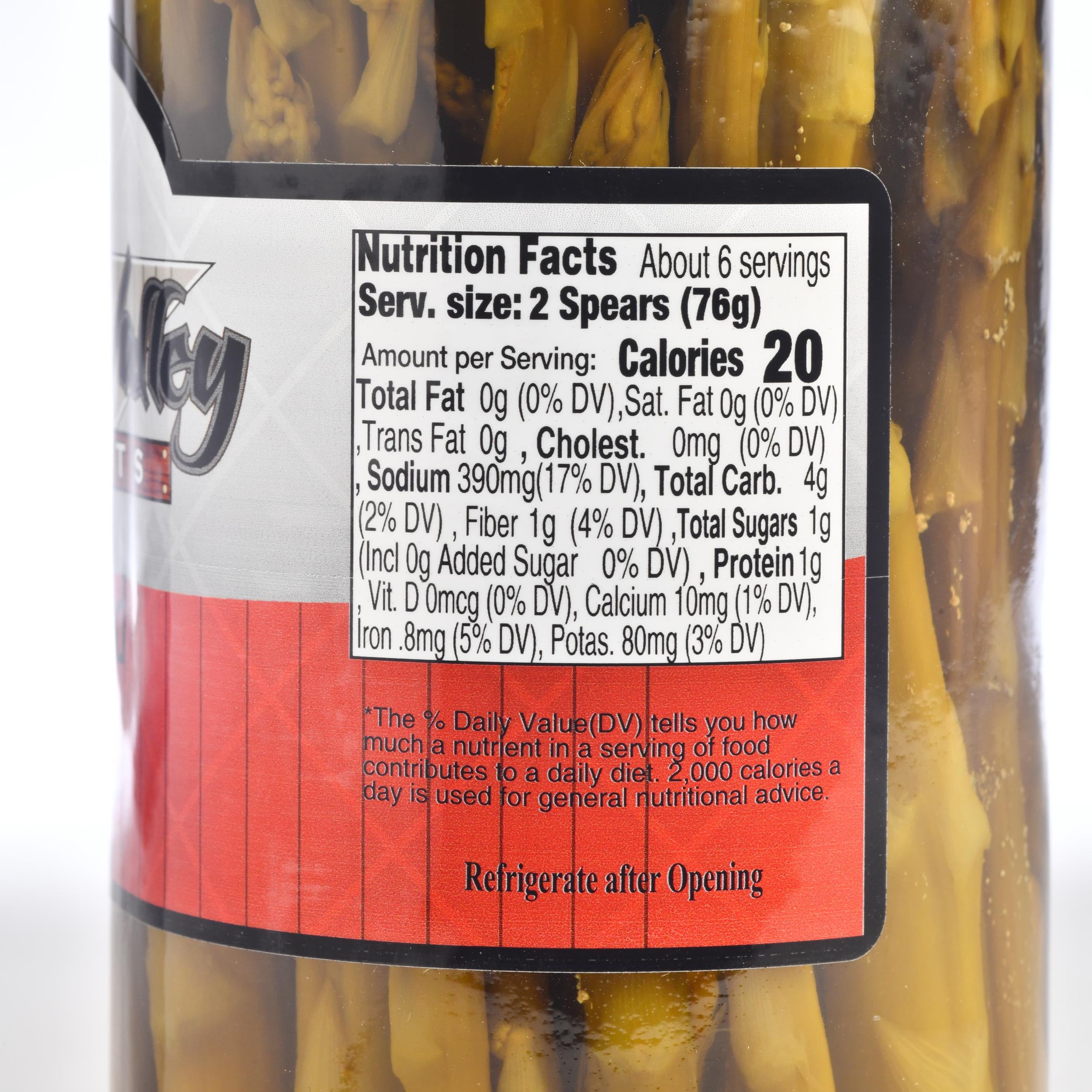 Amish Valley Products Pickled Aspargus Spears Glass Jar Vegetable (Zesty, One Jar)