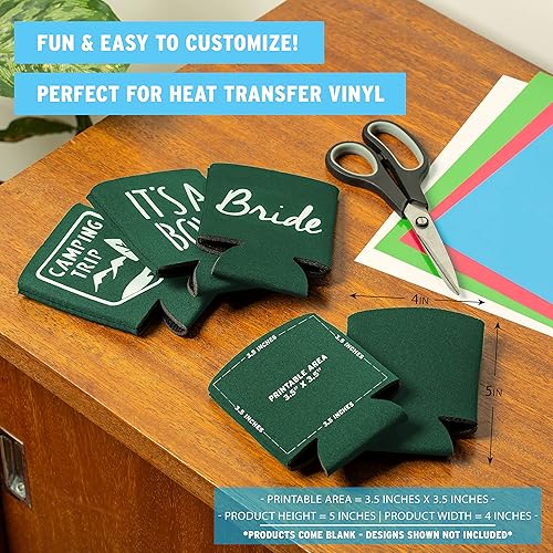 Miniatura 4 de Fundas enfriadoras de latas de cerveza en blanco (paquete de 60) con aislamiento suave para latas de cerveza - Koolies en blanco aptas para