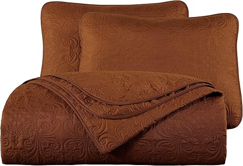 Miniatura 9 de Chezmoi Collection Luca - Juego de edredón de 3 piezas tamaño King, color oscuro, suave, ligero, de gran tamaño, tamaño King, 118 x 106, patrón de