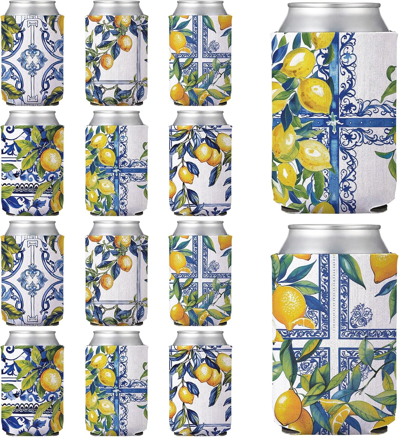30 Pcs Italian Capri Lemon Baby Shower Party Favors for Guests Amalfi Coast Beer Can Coolers Sleeves Bridal Shower Return Gifts for Birthday Bridal Wedding Gender Reveal Party Favors