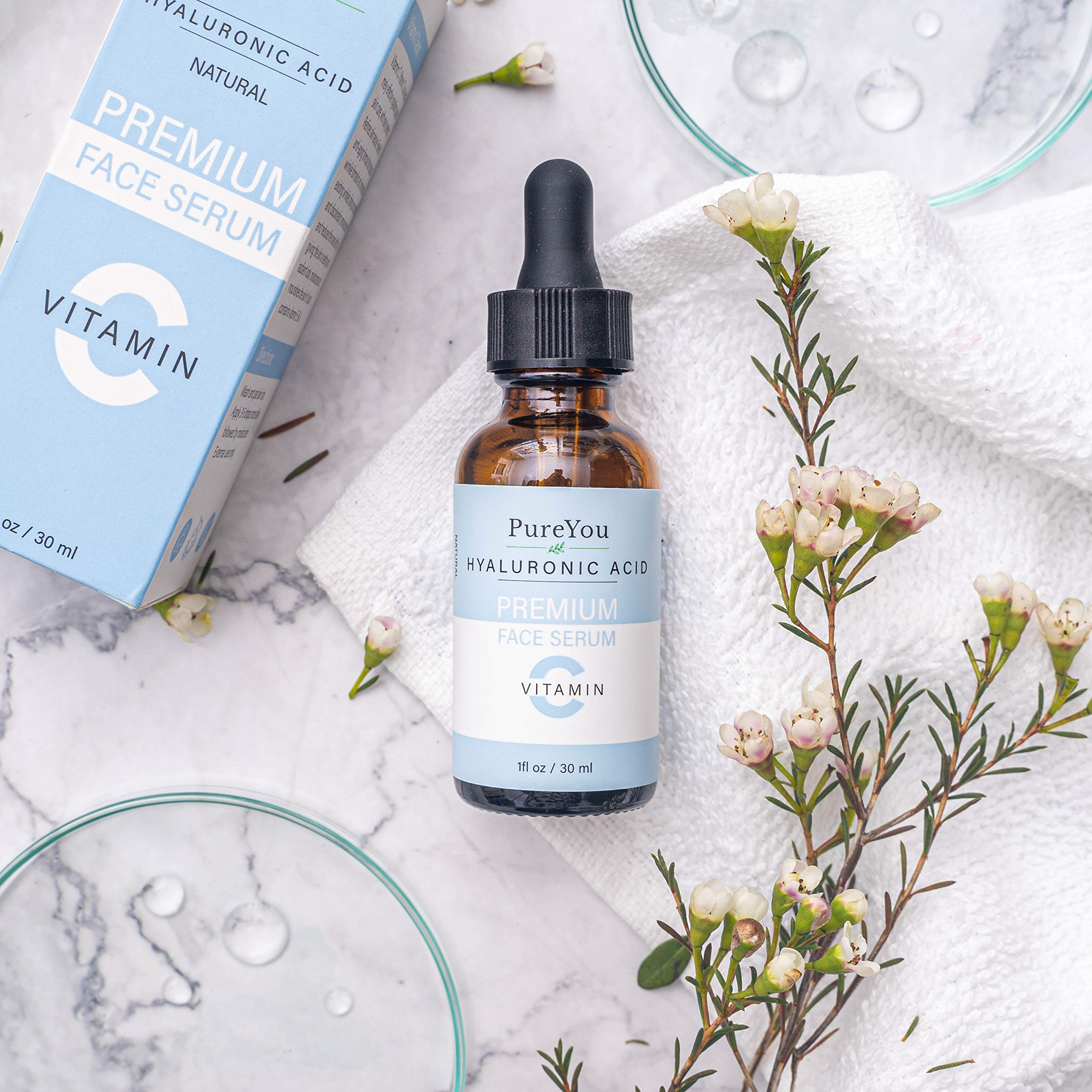 Amazon.com: Natural Facial Vitamin C Serum - with Niacinamide- Hyaluronic  Acid- Vitamin E- Natural Anti Aging Moisturizer, Anti Wrinkle Skin Serum  with Antioxidant Benefits : Beauty & Personal Care
